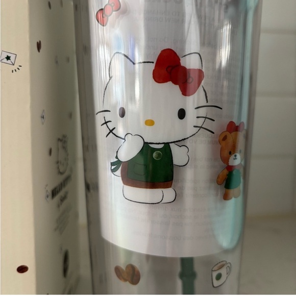 Starbucks Hello Kitty Plush with Green Tumbler - Picture 2 of 3
